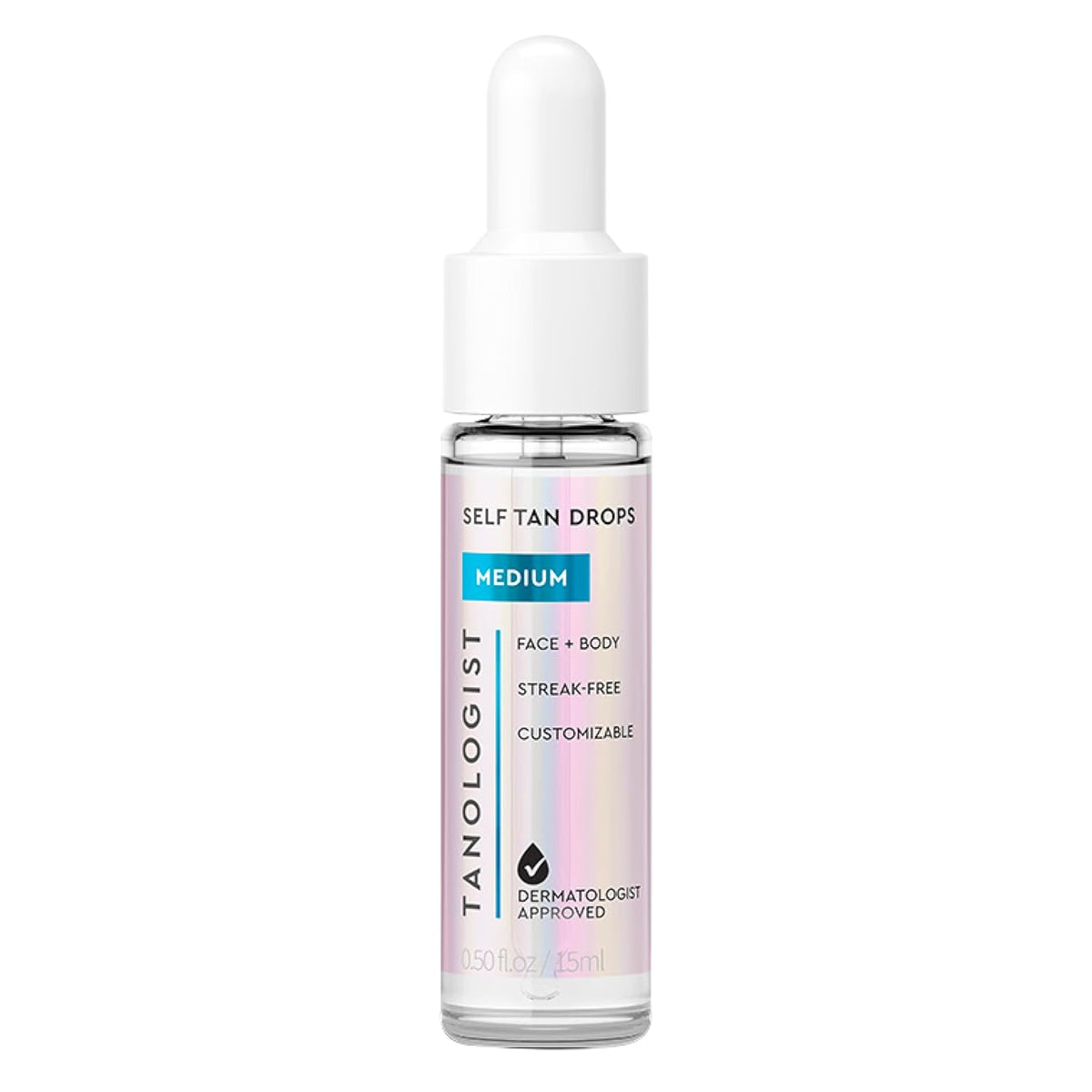 Self-Tan Drops- Medium, Bronzing Serum, Customizable Face & Body Self Tanner for Moisturizer, Gradual Body & Face Tanning Drops for Natural Glow, Streak-Free Vegan Formula, 0.5 Fl Oz