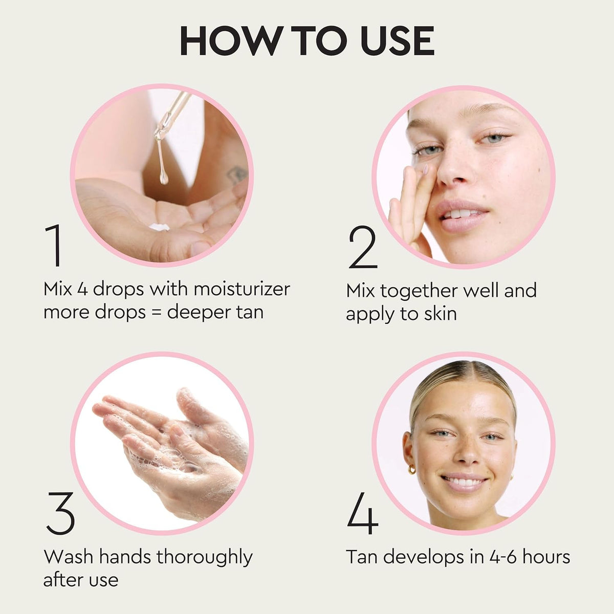 Self-Tan Drops- Medium, Bronzing Serum, Customizable Face & Body Self Tanner for Moisturizer, Gradual Body & Face Tanning Drops for Natural Glow, Streak-Free Vegan Formula, 0.5 Fl Oz